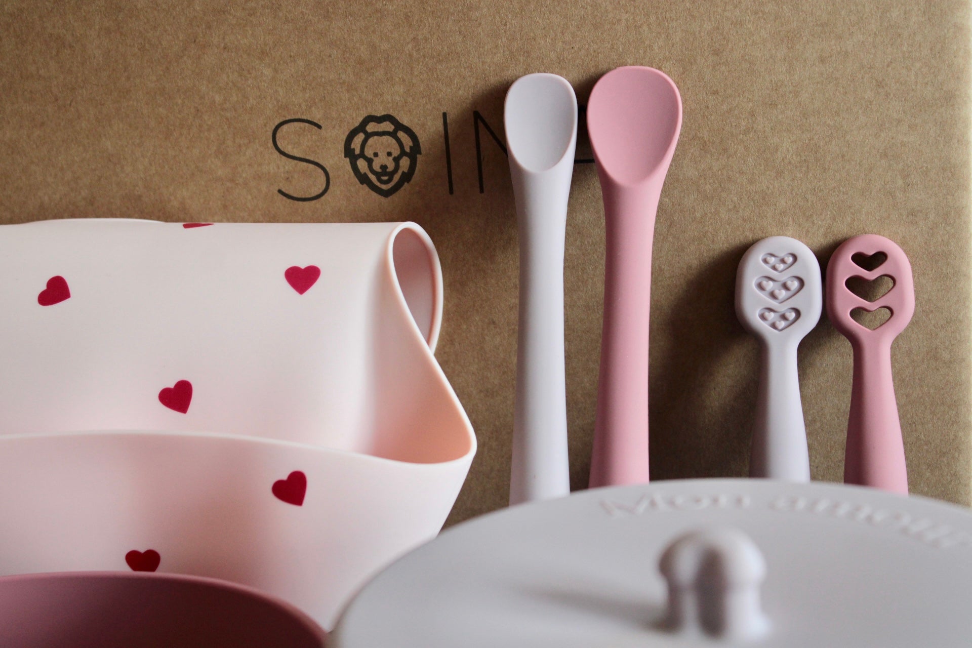 Set completo svezzamento Ina - Rosa/Tortora