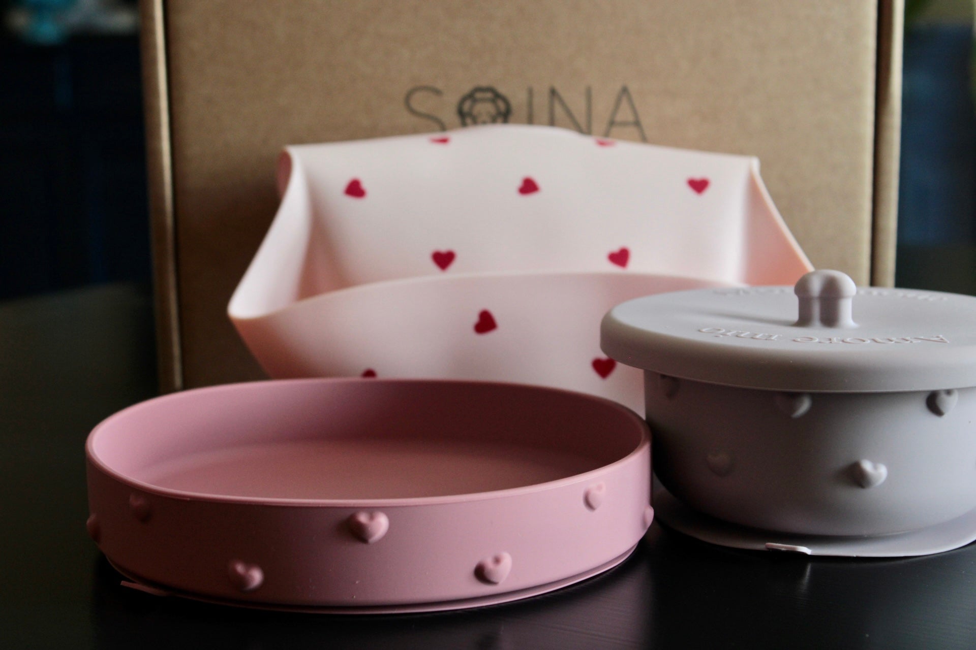 Set completo svezzamento Ina - Rosa/Tortora
