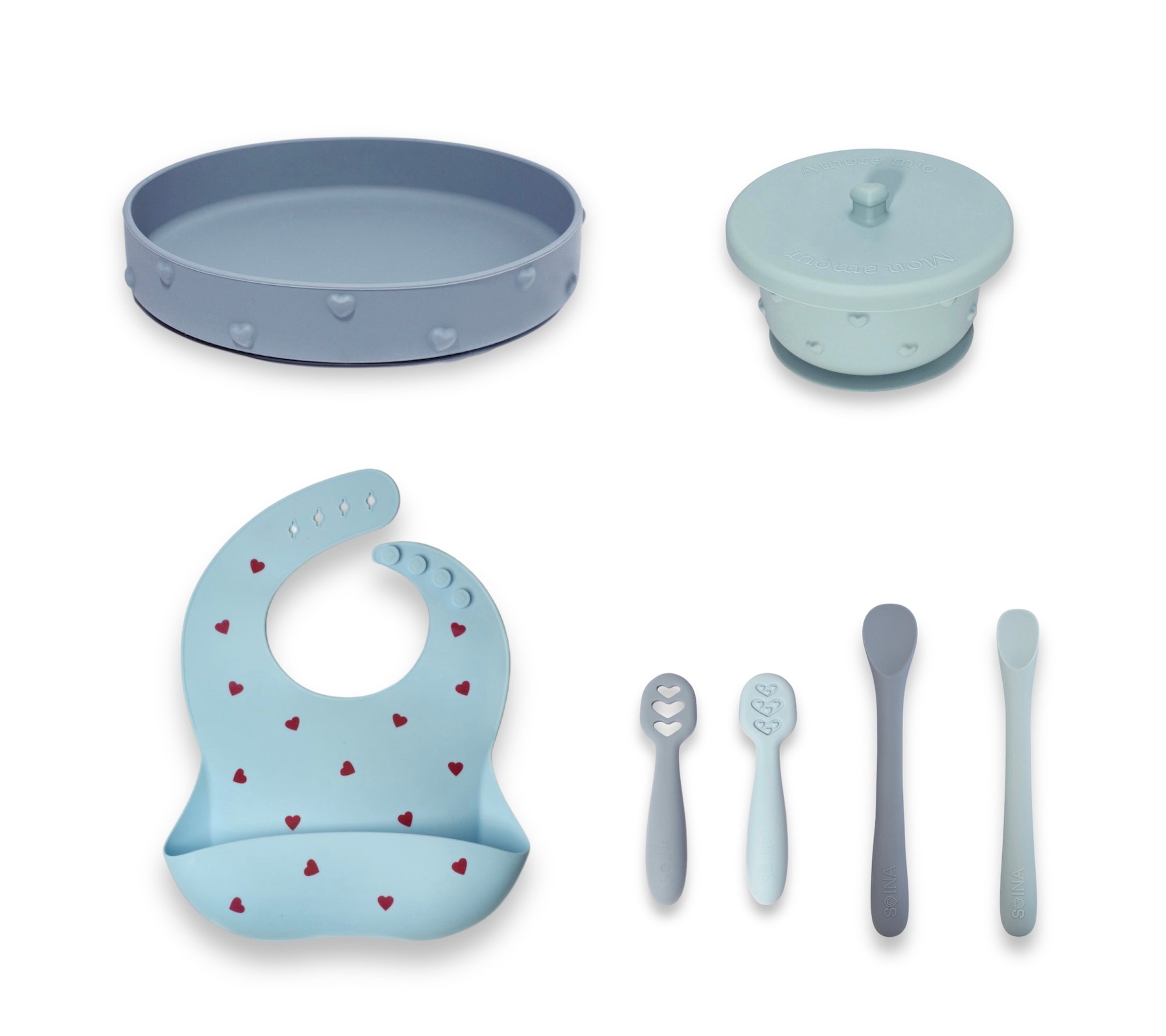 Set completo svezzamento Ina - Layette/Grigio perla
