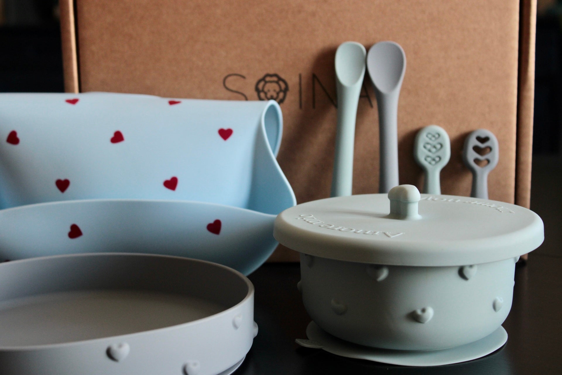 Set completo svezzamento Ina - Layette/Grigio perla