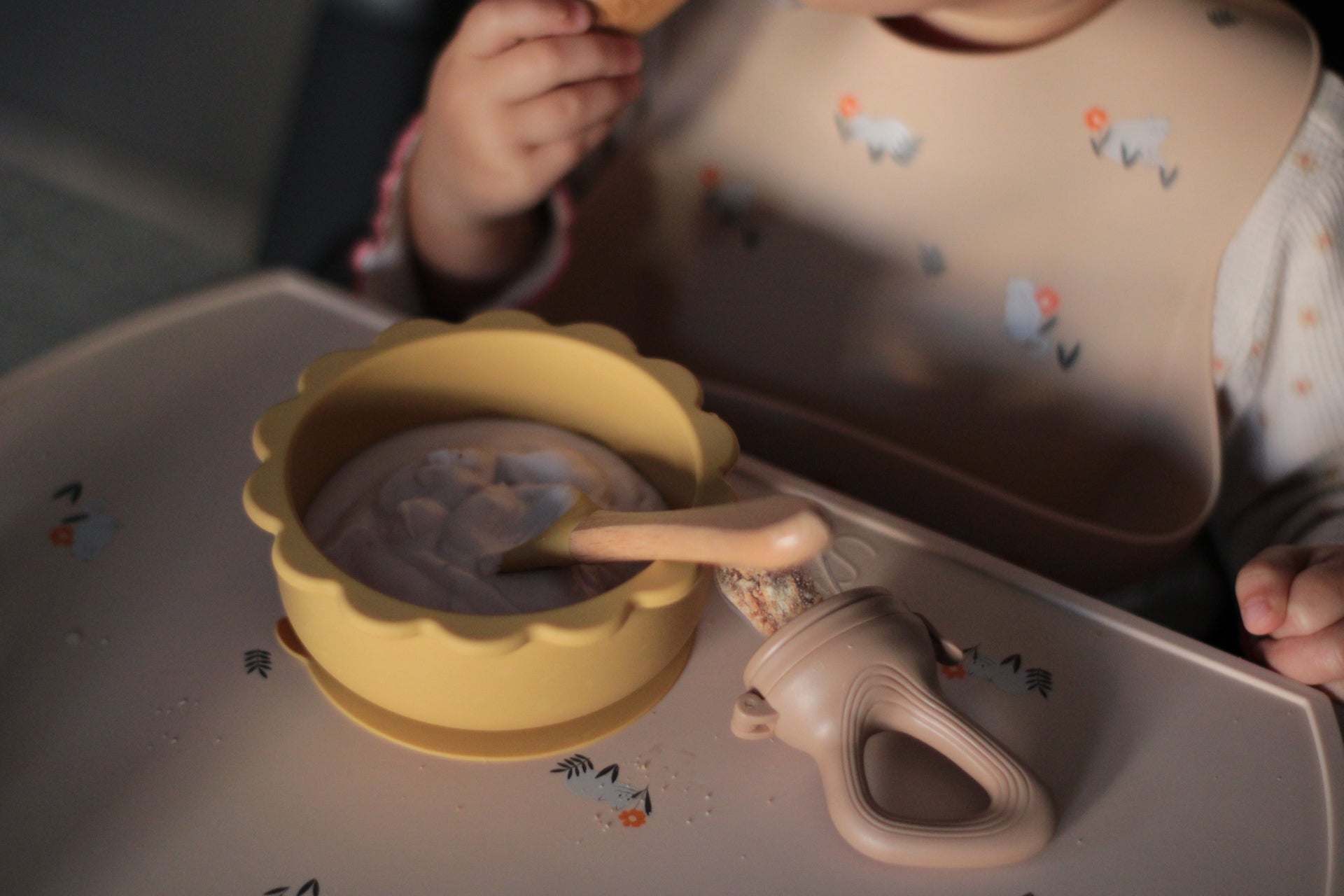 Tovaglietta in silicone Gatto - Panna