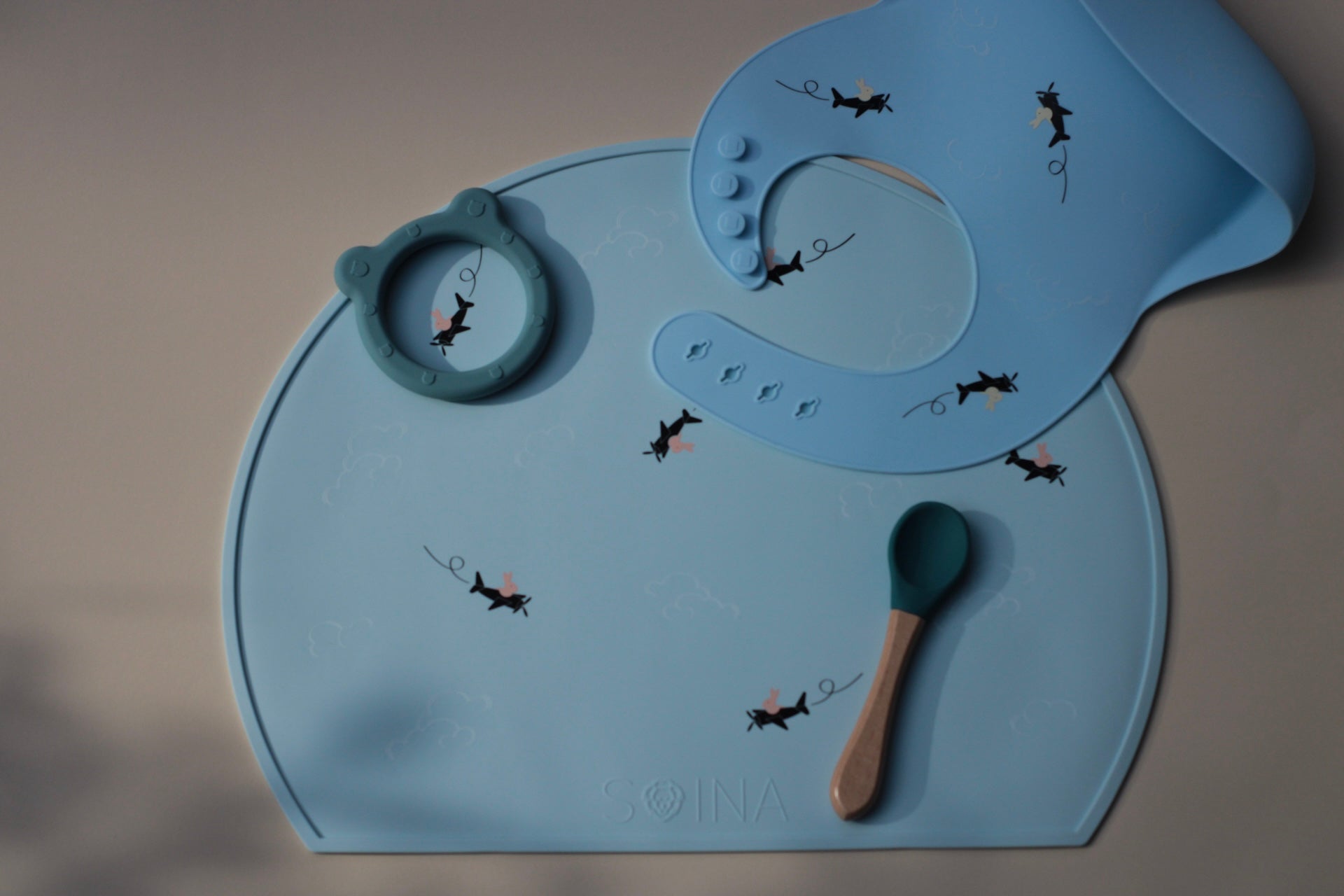 Tovaglietta in silicone Aviatore - Celeste