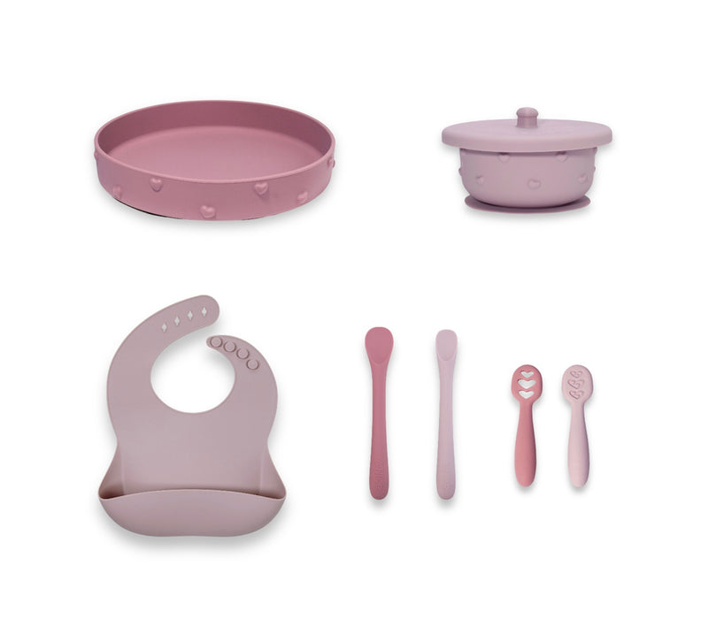 Set completo svezzamento Ina - Rosa/Tortora