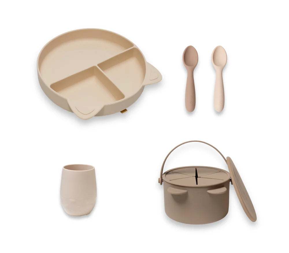Baby Food Set - Antique Pink/Dove Grey