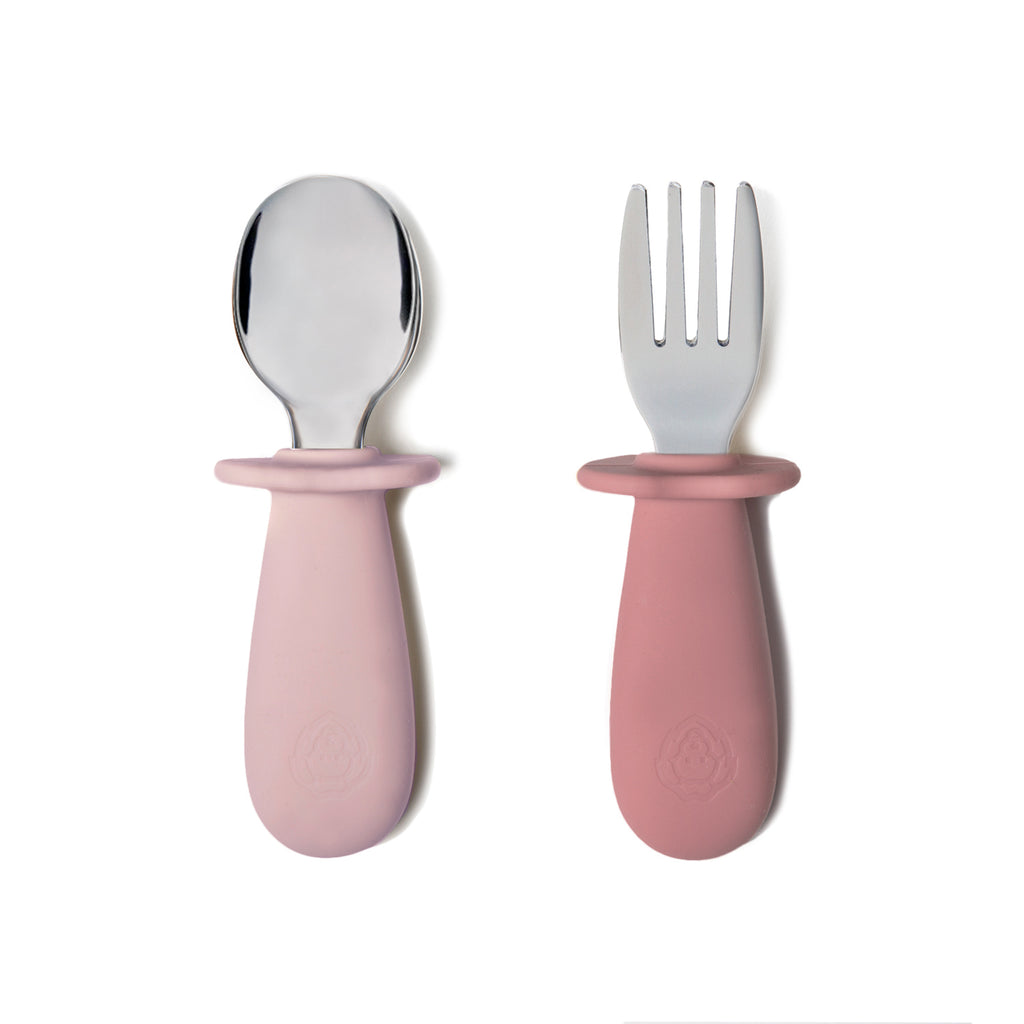 Set di posate forchetta/cucchiaino (Rosa antico/rosa pastello) – Soina